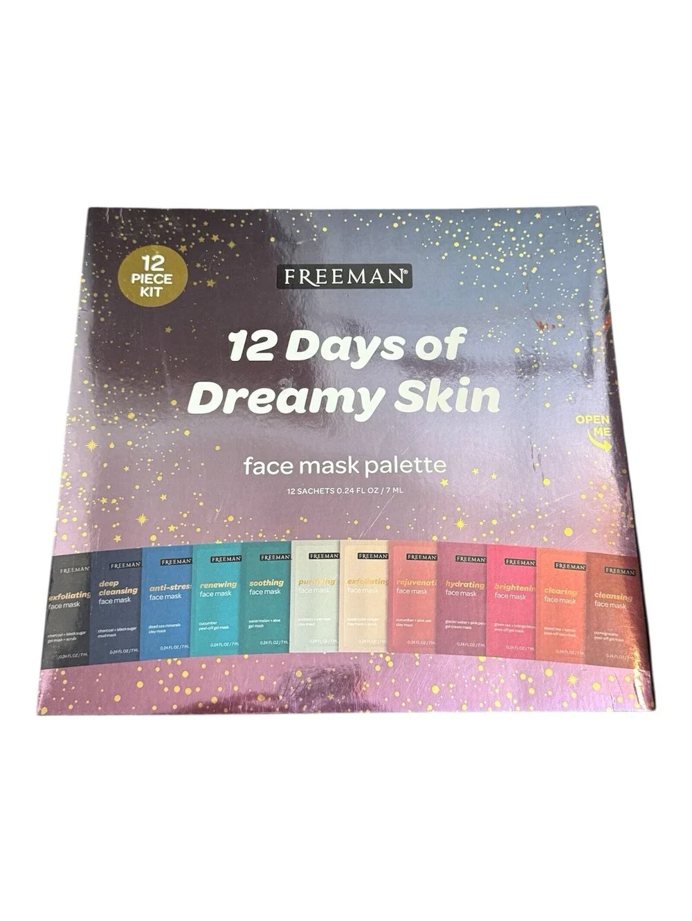Freeman 12 Days Of Dreamy Skin 12 Sachets Of Different Face Masks NEW FREE SHIP